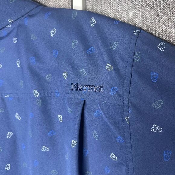 Marmot For Life Shirt Sleeve Button Up Tech Shirt Size XL - Picture 9 of 9